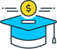 Icon representing educational loan assistance at Global Academy