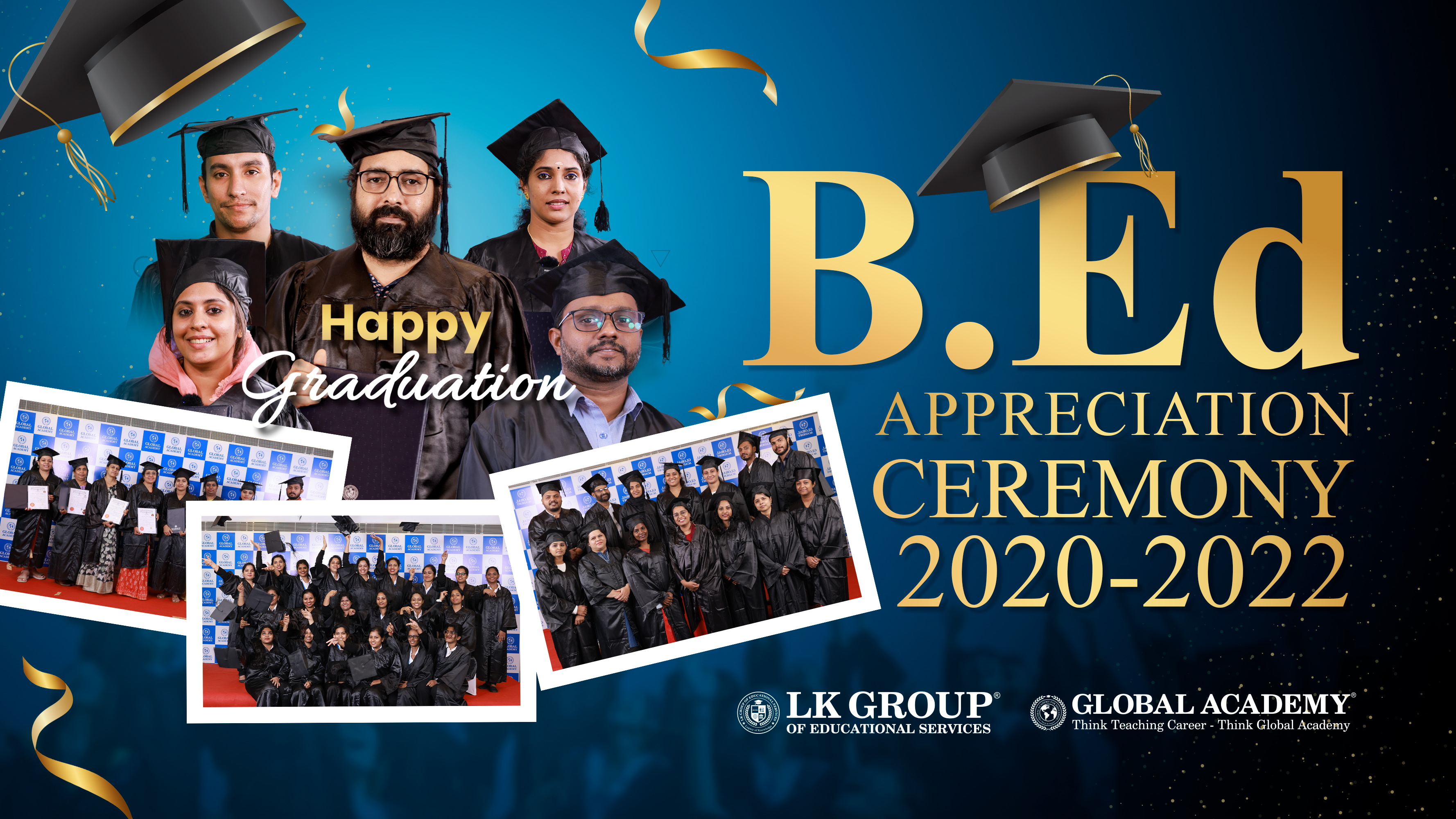 Thumbnail of the convocation ceremony celebrating B.Ed distance education graduates in Kerala 2020-2022 at Global Academy